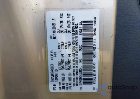 2004 Dodge Ram 1500 Slt/Laramie from USA, damaged, VIN 1D7HA18N34J102341